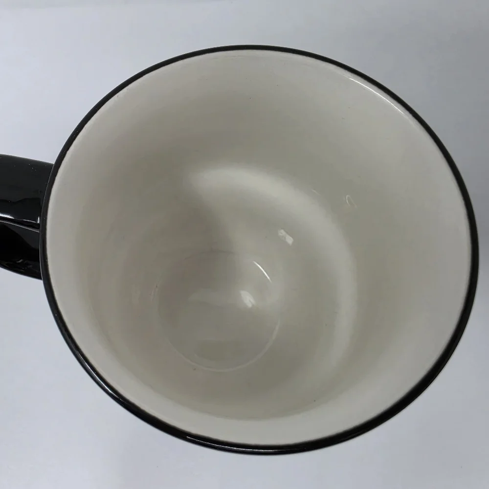 Coffee Cup Mug Stack Stackable Black Set of 2